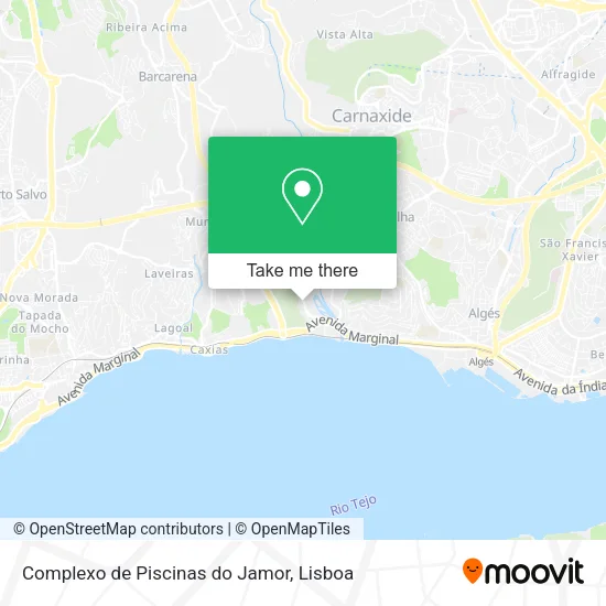 Complexo de Piscinas do Jamor map