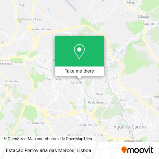 Estação Ferroviária das Mercês map