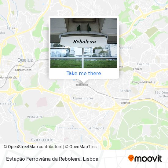 Estação Ferroviária da Reboleira mapa