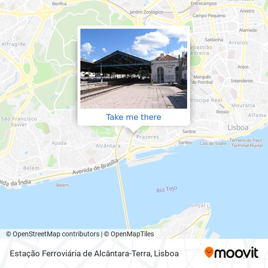 Estação Ferroviária de Alcântara-Terra mapa