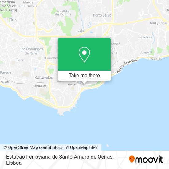 Estação Ferroviária de Santo Amaro de Oeiras map