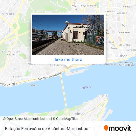 Estação Ferroviária de Alcântara-Mar map