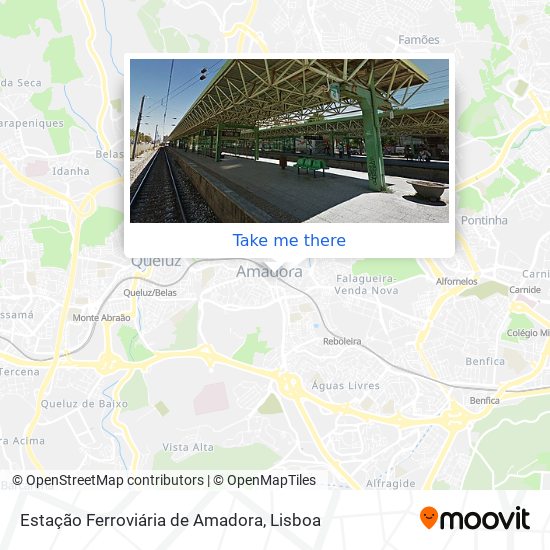 Estação Ferroviária de Amadora mapa