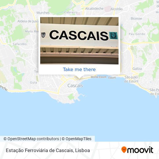 Estação Ferroviária de Cascais mapa