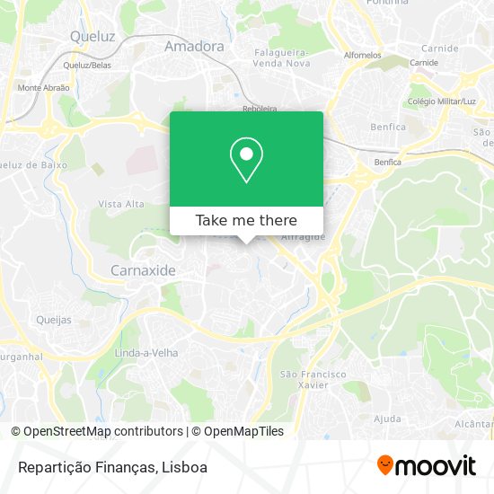 Repartição Finanças mapa