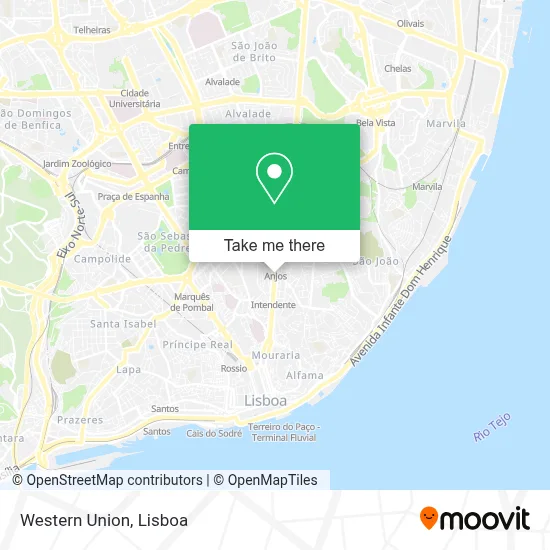 Western Union map