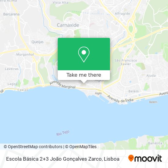 Escola Básica 2+3 João Gonçalves Zarco map