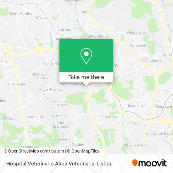 Hospital Veterinário Alma Veterinária mapa