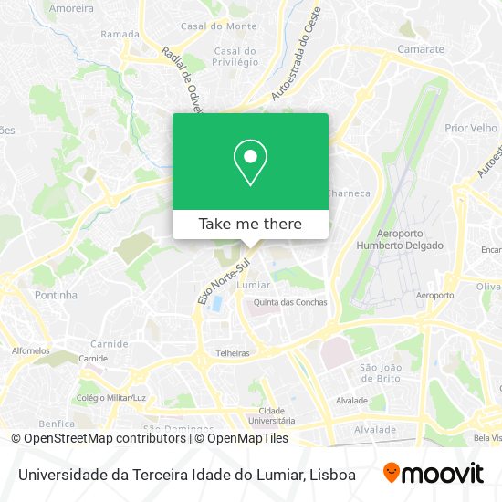 Universidade da Terceira Idade do Lumiar map