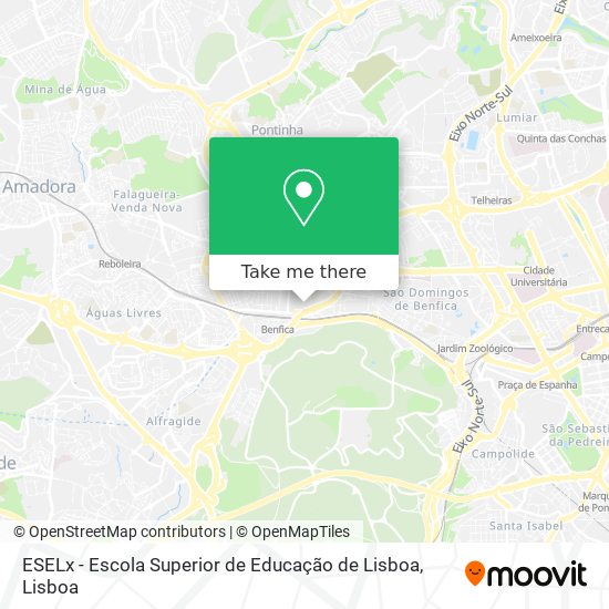 ESELx - Escola Superior de Educação de Lisboa map