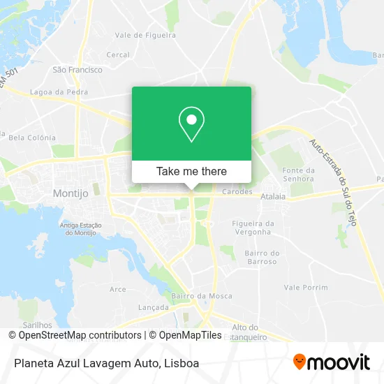 Planeta Azul Lavagem Auto map