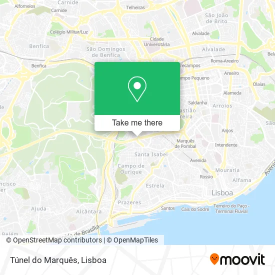 Túnel do Marquês map