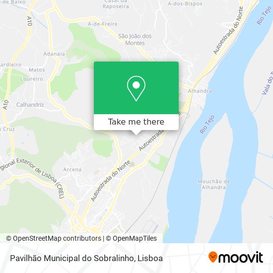 Pavilhão Municipal do Sobralinho mapa