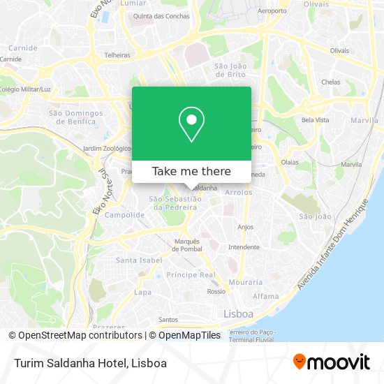 Turim Saldanha Hotel mapa