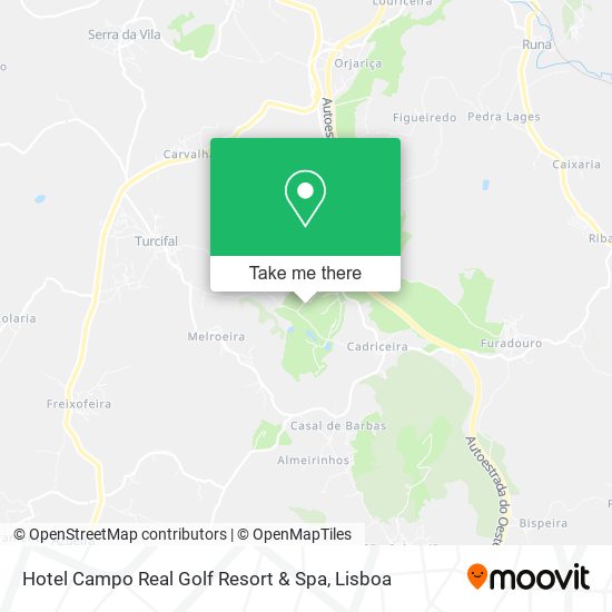 Hotel Campo Real Golf Resort & Spa mapa