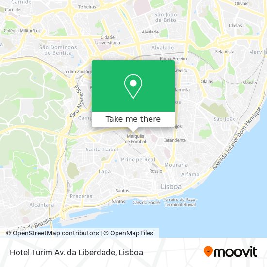 Hotel Turim Av. da Liberdade map