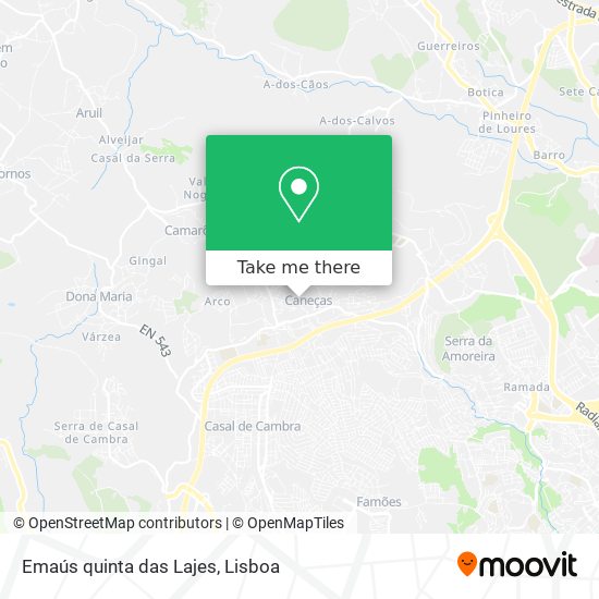 Emaús quinta das Lajes map