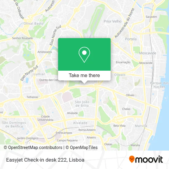 Easyjet Check-in desk 222 map