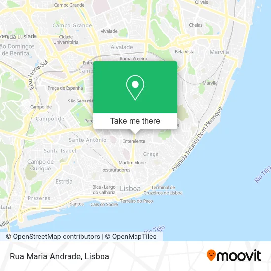 Rua Maria Andrade mapa