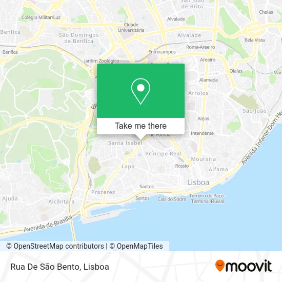 Rua De São Bento map
