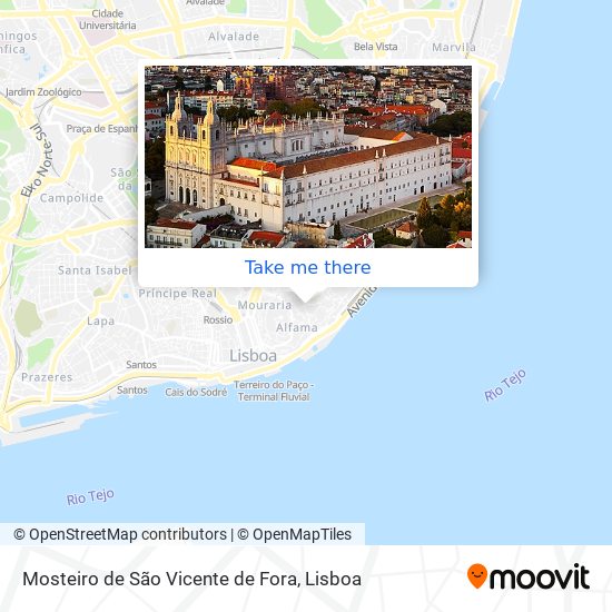 Mosteiro de São Vicente de Fora map