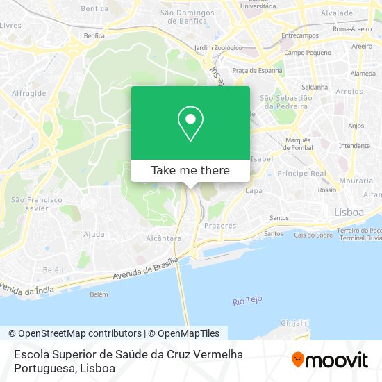 Escola Superior de Saúde da Cruz Vermelha Portuguesa mapa