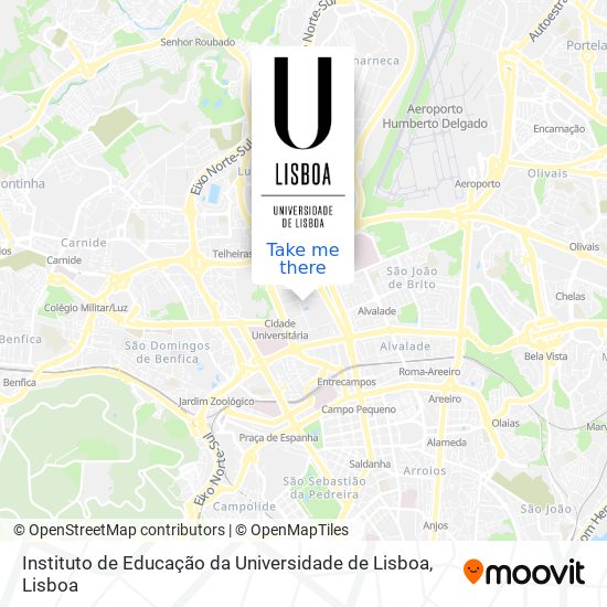 Instituto de Educação da Universidade de Lisboa map