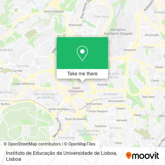 Instituto de Educação da Universidade de Lisboa map