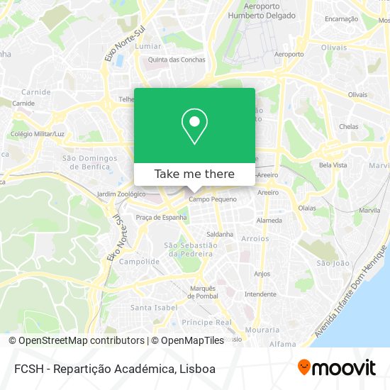 FCSH - Repartição Académica map