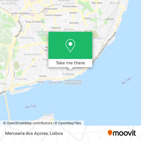 Mercearia dos Açores mapa