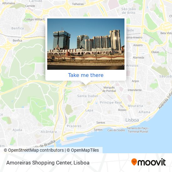 Amoreiras Shopping Center mapa