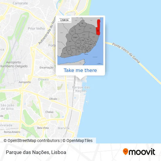 Parque das Nações mapa