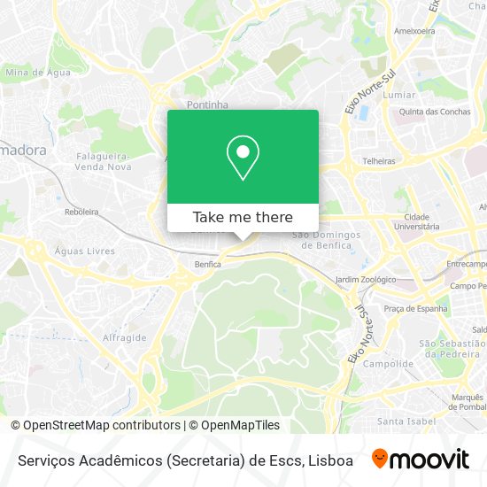 Serviços Acadêmicos (Secretaria) de Escs map