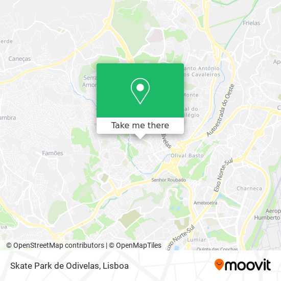 Skate Park de Odivelas mapa