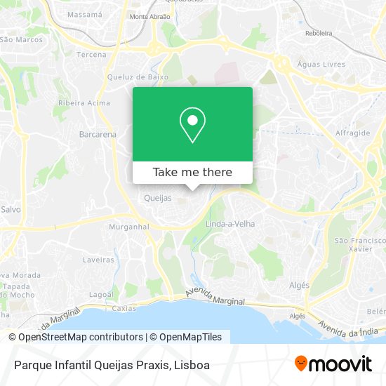 Parque Infantil Queijas Praxis mapa