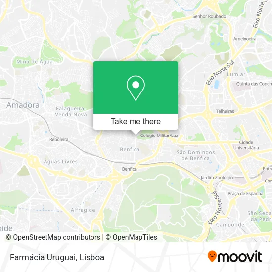 Farmácia Uruguai mapa
