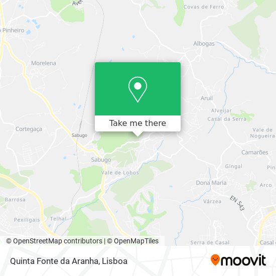 Quinta Fonte da Aranha mapa