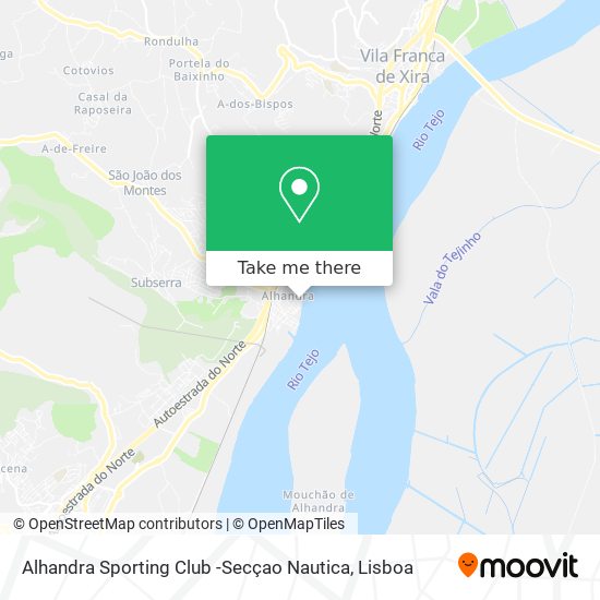 Alhandra Sporting Club -Secçao Nautica map