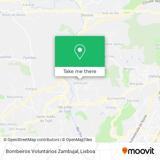 Bombeiros Voluntários Zambujal mapa