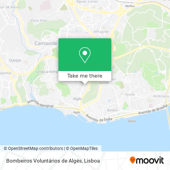 Bombeiros Voluntários de Algés map