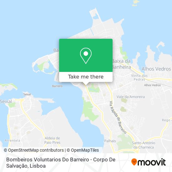 Bombeiros Voluntarios Do Barreiro - Corpo De Salvação map