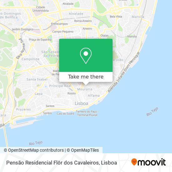Pensão Residencial Flôr dos Cavaleiros map