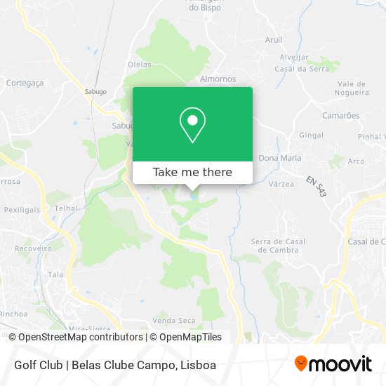 Golf Club | Belas Clube Campo map