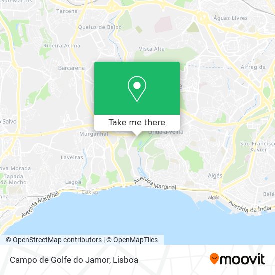 Campo de Golfe do Jamor mapa