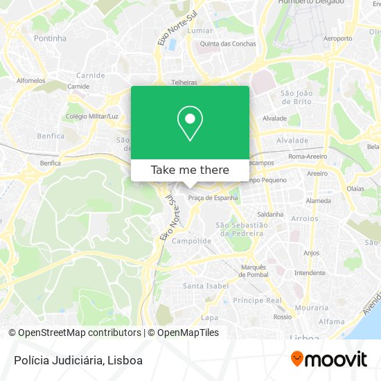 Polícia Judiciária mapa