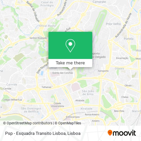 Psp - Esquadra Transito Lisboa mapa