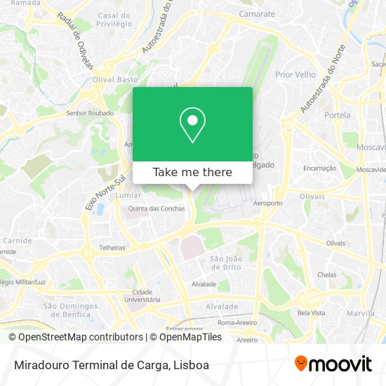Miradouro Terminal de Carga mapa