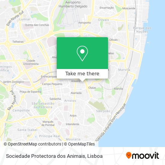 Sociedade Protectora dos Animais map