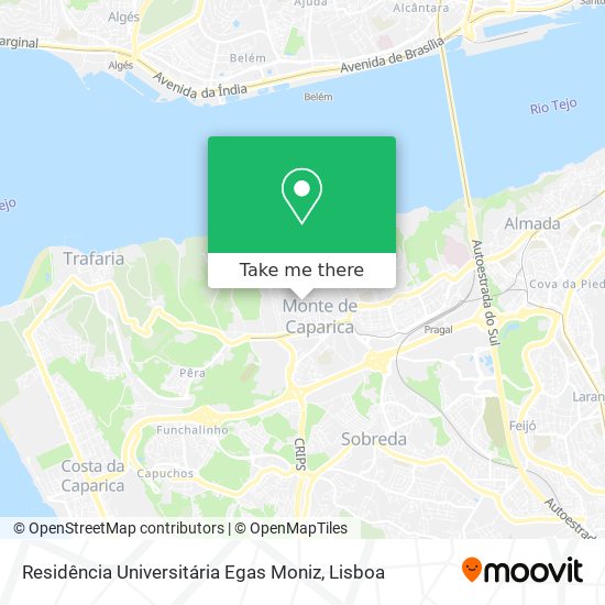 Residência Universitária Egas Moniz map
