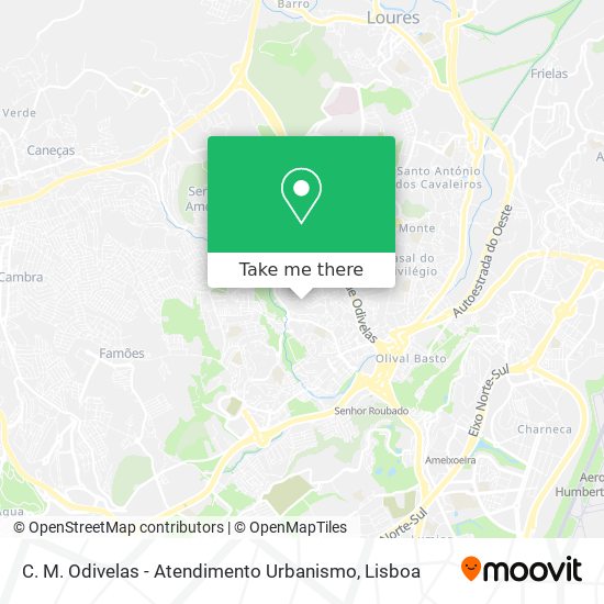 C. M. Odivelas - Atendimento Urbanismo mapa
